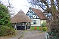 Thatched summer house Royalty Free Stock Photo