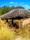 Thatched summer house Royalty Free Stock Photo