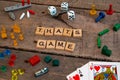 `Thats Game` made from Scrabble game letters Royalty Free Stock Photo