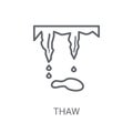 thaw icon. Trendy thaw logo concept on white background from Wea