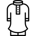 Thawb or thobe icon, ramadan festival related vector