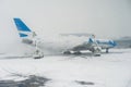 Thawing a plane at New York airport - February 2016