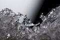 Thawing snow or frost, super macro close up image, Icy winter theme