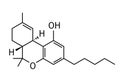 THC or cannabis molecule chemical structure Royalty Free Stock Photo