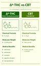Ã¢Ëâ 8-THC vs CBC, Delta 8 Tetrahydrocannabinol vs Cannabichromene vertical infographic
