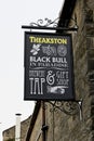 Theakston Brewery Tap Sign, Masham, North Yorkshire, England, UK Royalty Free Stock Photo