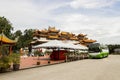 Thean Hou Temple from the outside. Colorful chinese art, architecture