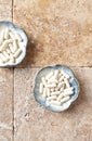 Theanine capsules. Dietary supplement. Royalty Free Stock Photo