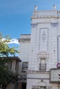 Theater with an art deco facade