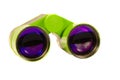 Theater binocular distance zoom green toy isolated