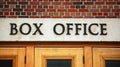 Theater box office sign Royalty Free Stock Photo