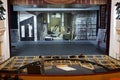 Theater ceiling with chandelier