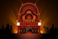 Theater cinema building high detail Royalty Free Stock Photo