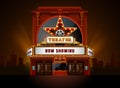 Theater cinema building Royalty Free Stock Photo