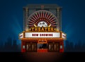 Theater cinema building Royalty Free Stock Photo