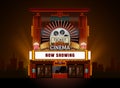 Theater cinema building vector easy to change Royalty Free Stock Photo