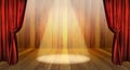 Theater curtain and concert scene Royalty Free Stock Photo