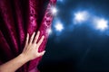 Theater curtain with dramatic lighting Royalty Free Stock Photo