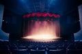 Theater curtain with dramatic lighting Royalty Free Stock Photo