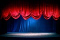 Theater curtain with dramatic lighting Royalty Free Stock Photo