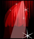 Theater curtain illustration Royalty Free Stock Photo
