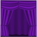 Theater curtain purple. Cinema premiere Classic cover design for decorative design