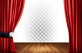 Theater curtains with a transparent background. Royalty Free Stock Photo