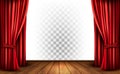 Theater curtains with a transparent background. Royalty Free Stock Photo