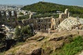 Theater Of Dionysus Under The Acropolis Of Athens. Architecture, History, Travel, Landscapes. Royalty Free Stock Photo