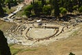 The Theater of Dionysus, under the Acropolis of Athens. History, Architecture, Travel, Archeology. Cruise ships. Royalty Free Stock Photo