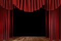 Theater Drapes With Wood Floor
