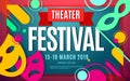 Theater festival vector color banner