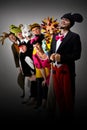 Theater Group in Costumes Royalty Free Stock Photo