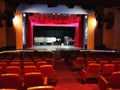 The theater hall empty and lighted Royalty Free Stock Photo