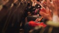 Theater hall - spectators is applauding the performance on stage Royalty Free Stock Photo