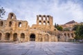 The theater of Herodion Atticus under the ruins of Acropolis, Athens. Royalty Free Stock Photo