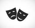 Theater human mask icon Royalty Free Stock Photo