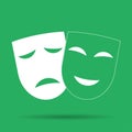 Theater icon with happy and sad masks