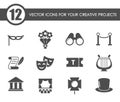 Theater icon set. Theater web icons