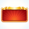 Theater Marquee. Luxury Vector Sign Royalty Free Stock Photo