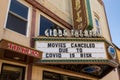 Theater marquee in small Midwestern town shows closed due to coronavirus