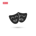 Theater mask icon vector design isolated 2 Royalty Free Stock Photo