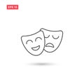 Theater mask icon vector design isolated Royalty Free Stock Photo