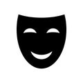 theater mask vector icon