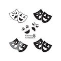 Theater masks icons Royalty Free Stock Photo