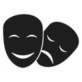 Theater masks icons Royalty Free Stock Photo