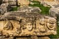 Theater masks in Myra Ancient City. Demre, Antalya, Turkey Royalty Free Stock Photo