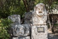 Theater masks Roman marble sculpture or blocks