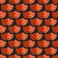 Theater masks seamless pattern vector. Royalty Free Stock Photo