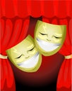 Theater Masks symbols Royalty Free Stock Photo